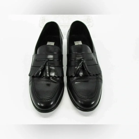 Mezlan Black Leather Tassel Loafers Mens Size 11 M Santander - Made In Spain MEZLAN SANTANDER Tassel Loafers Dress Shoes Sz. 8.5 M Black  main image 3